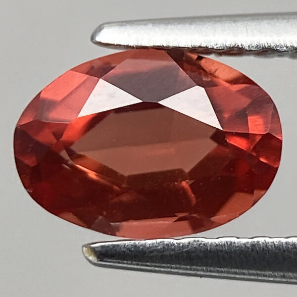 1 0.60ct Natural Orangish Red Andesine Unheated Oval Cut Loose Gem From Brazil