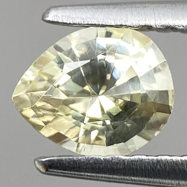 1 0.62ct Natural Sapphire Yellow Luster Pear Faceted Beautiful G