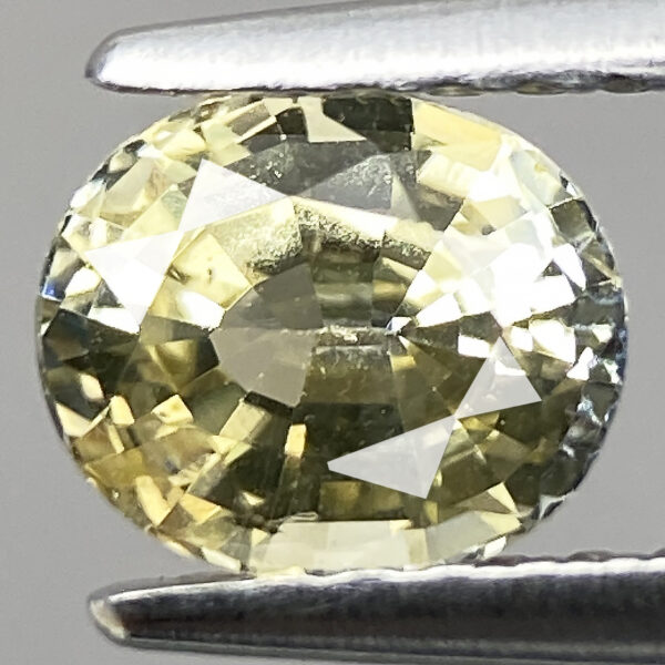 1 0.95ct Natural Sapphire Yellow Luster Oval Faceted Beautiful Gem From Sri Lanka