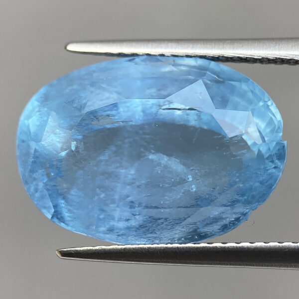 1 12.30ct Natural Blue Aquamarine Unheated Oval Cut Rare Loose G