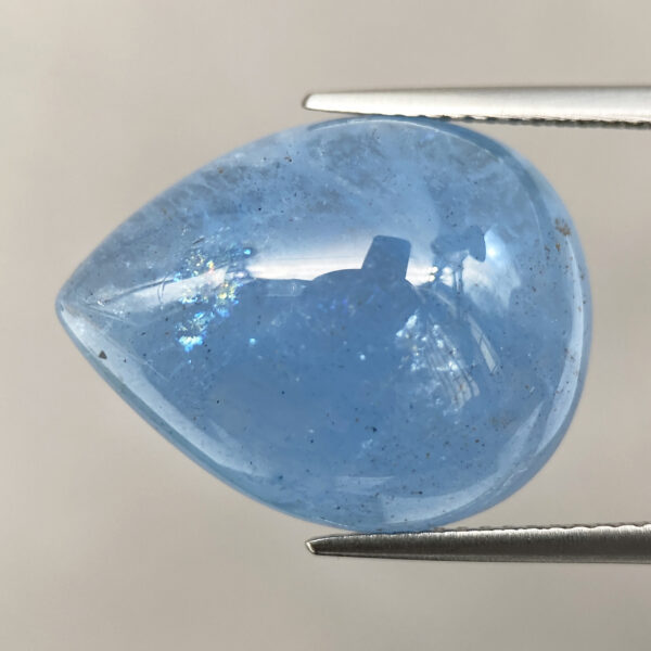 1 13.96ct Aquamarine Natural Aqua Blue Pear Cabochon Loose Gem C