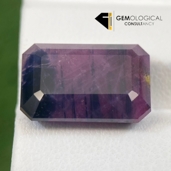 1 16.39ct Kashmir Sapphire Rare Unheated Natural Purple Pink Octagon Corundum