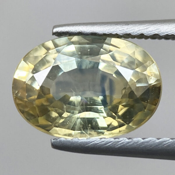 1 2.39ct Sapphire Natural 100% Yellow Oval Faceted 9.3 X 6.6 mm