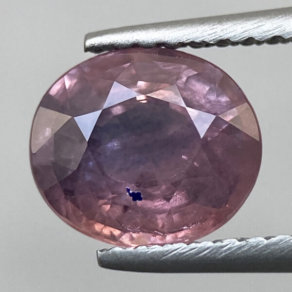 1 2ct Sapphire Natural Pinkish Purple Oval Faceted 7.8 X 6.8mm G
