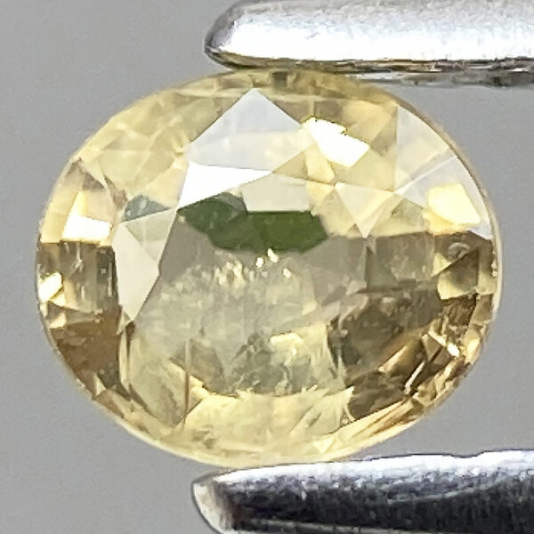 2 0.23ct Natural Sapphire Yellow Luster VS Oval Faceted AAA Gem