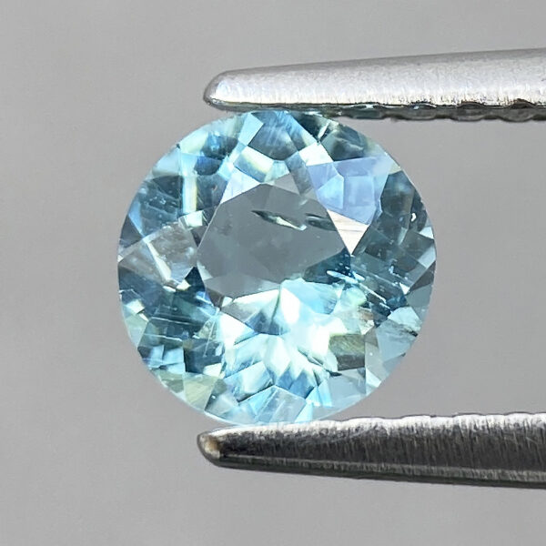 2 0.55ct Natural Blue Apatite Unheated Round Cut 5.6mm Untreated Gem From Brazil