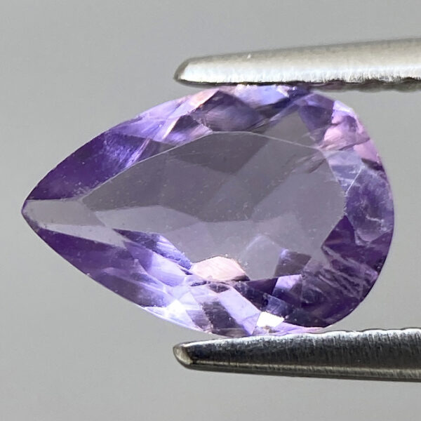 2 0.90ct Natural Sapphire Purple Beautiful Pear Faceted Luster G