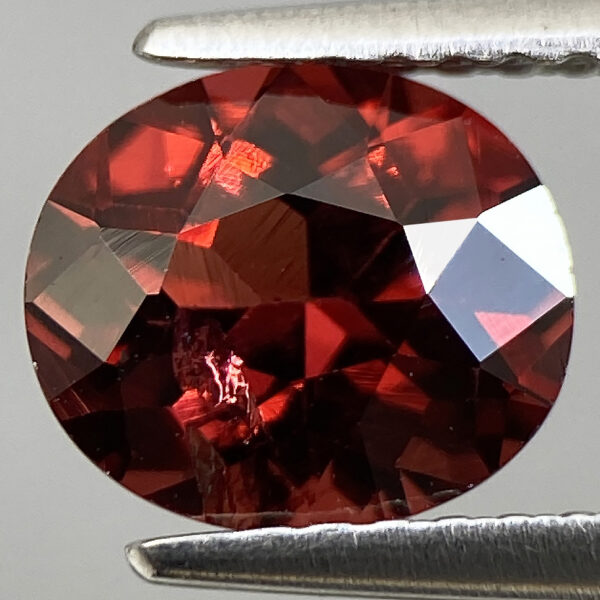 2 1.70ct Rhodolite Garnet Natural Luster Oval Vivid Red Gemstone