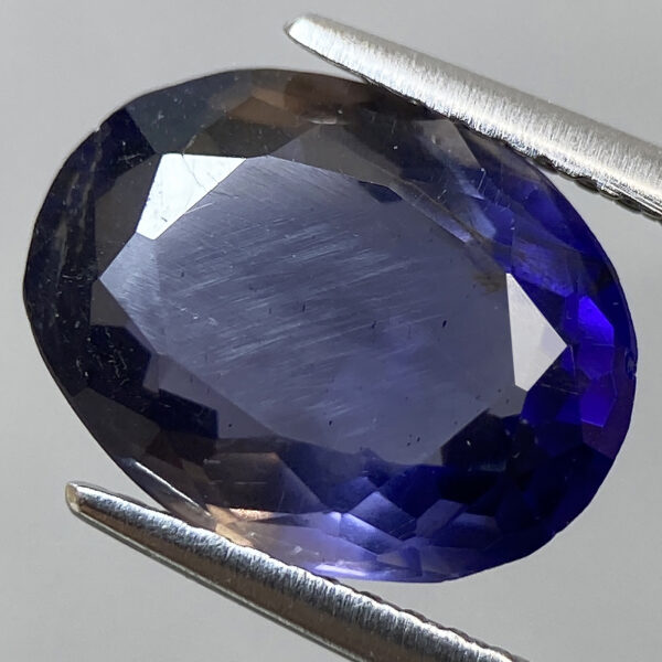 2 Natural Iolite 3.17ct Beautiful Luster Blue Oval Faceted AA Ge