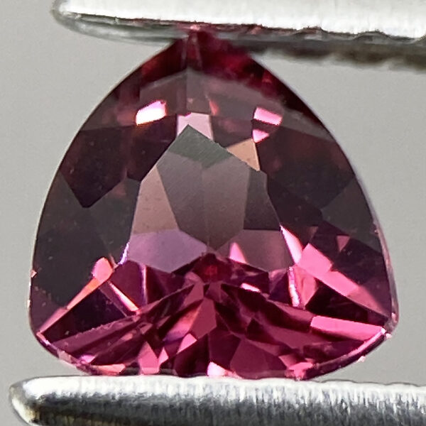 2 Natural Rhodolite Garnet 0.60ct Trillion 5.4MM Pinkish Red Gem