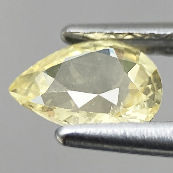 2 0.58ct Natural Sapphire Yellow Precious Pear Faceted Gemstone
