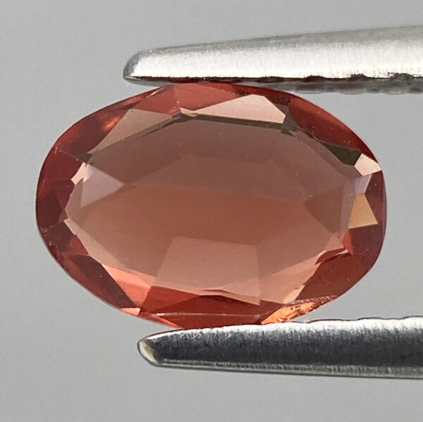 5 0.60ct Natural Orangish Red Andesine Unheated Oval Cut Loose Gem From Brazil