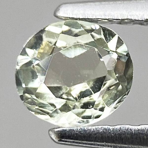 2 Natural Tourmaline 0.45ct White Colorless Round 4.7mm Luster G