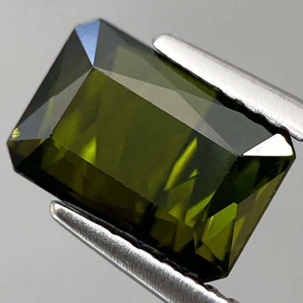 Olive Green Tourmaline Natural 2.60ct Emerald Radiant Octagon From Mozambique
