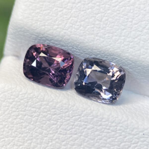 Pink Gray Spinel 1.98ct – 6 X 5mm Pair