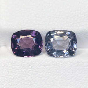Purple Gray Spinel 3.76ct – 8 X 7mm Pair