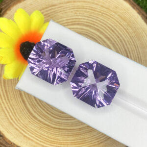 Purple Amethyst 38.84ct – 18.5 X 17.1 MM Pair