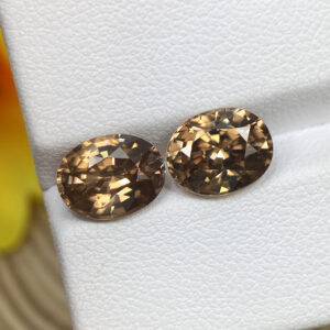 Golden Brown Zircon 5.95ct – 9.1 X 7.2 MM Pair