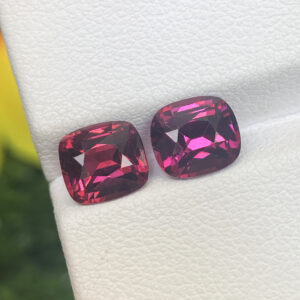 Red Pink Rhodolite Garnet 3.58ct Pair – 7.2 x 6.4 MM