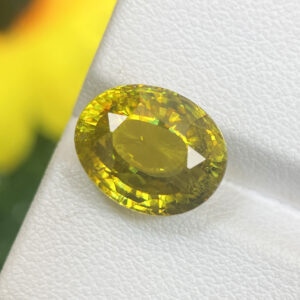 Corn Yellow Green Sphene Titanite 6.85ct